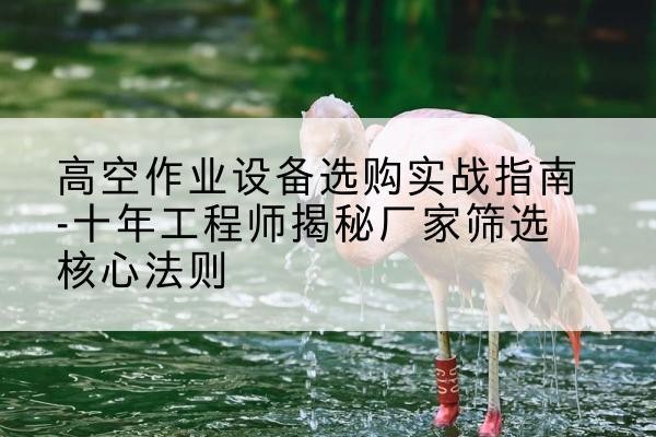通川剪叉式升降机厂家-高空作业设备选购实战指南-十年工程师揭秘厂家筛选核心法则